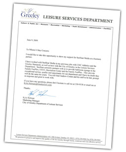 City of Greeley Department of Leisure Services